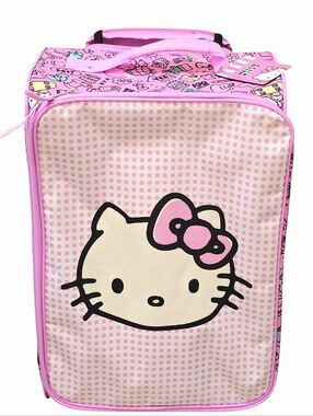 Bioworld X Hello Kitty Polka Dot Soft Side 18" Carry-On Luggage
